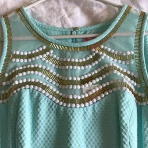 Lilly Pulitzer Tia Shift Dress, Pool Blue, Size 2 - Picture 4 of 6